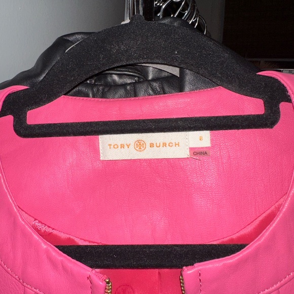 Tory Burch Pink Leather Jacket 6 - Picture 3 of 6